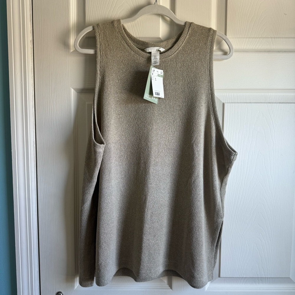 H&M Taupe Sleeveless Muscle Tee
